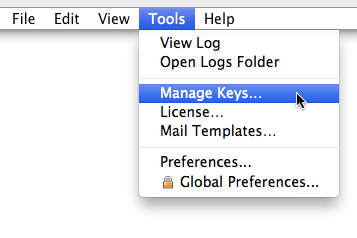 Bring up the SSH Keys window.