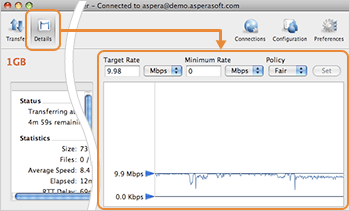 Start a transfer with fair policy