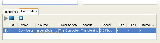 The Hot Folders panel.