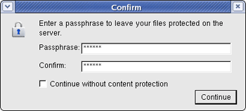 Enter the passphrase.
