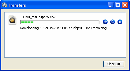 Downloading an encrypted file.