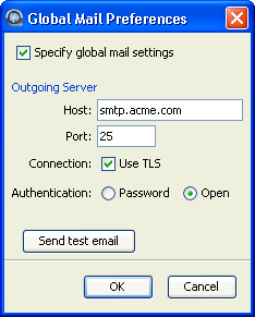 Global Mail Preferences.