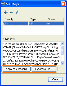 Copy the public key.