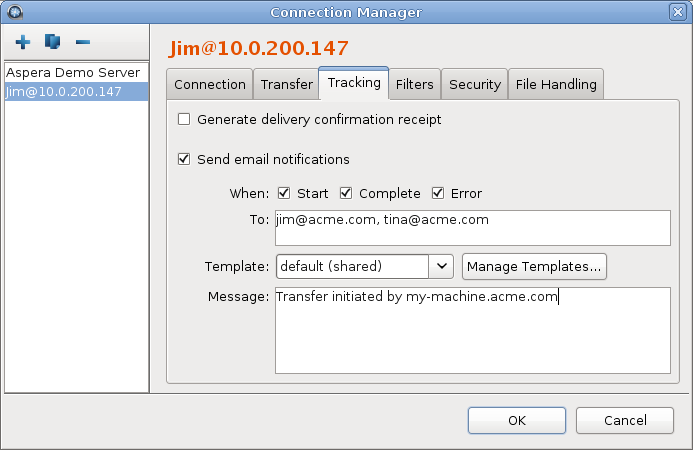 Set up notifications on a connection.