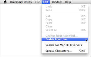 Enable the root account on 10.6+