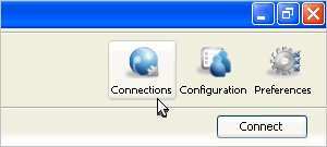 Bring up the Connection Manager.