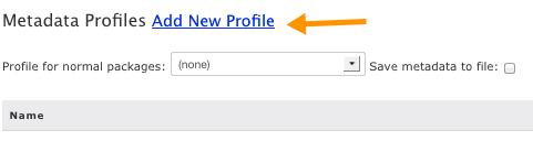 Add a new profile