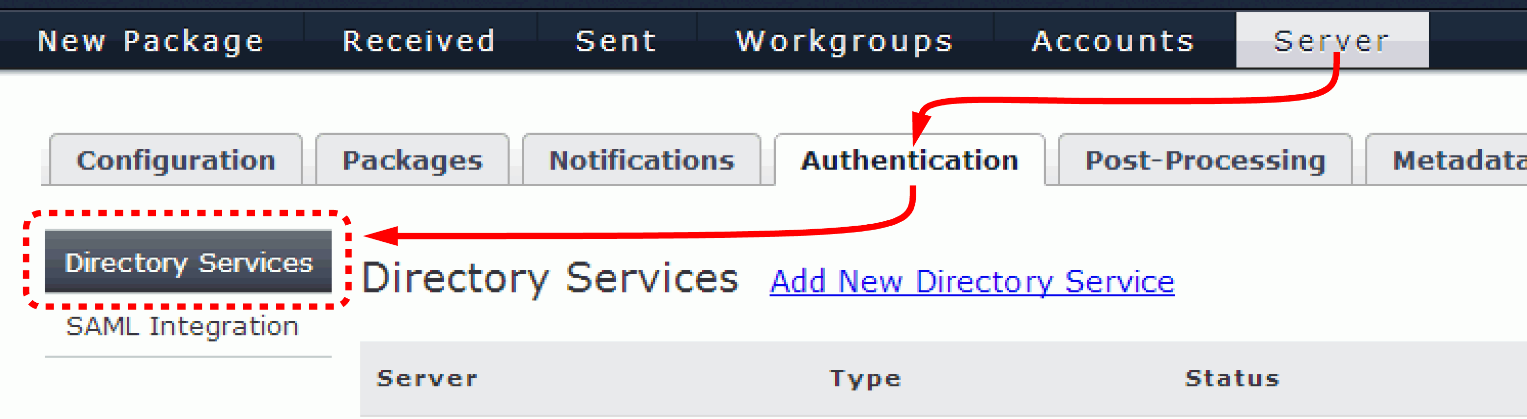 Server - Directory Service