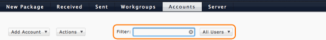Enter keyword or select a user type.