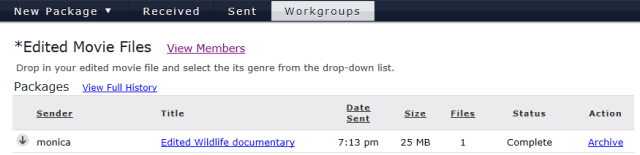 Workgroup packages