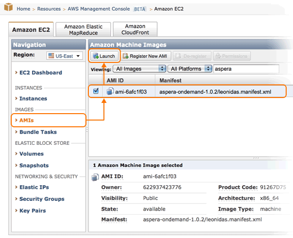 Launch the On-Demand Server AMI.