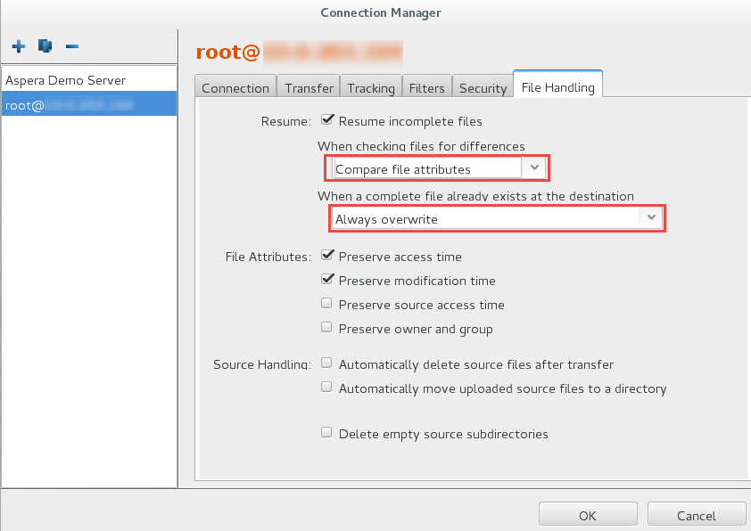 In the top drop-down menu, select "Compare file attributes". In the drop-down menu below that, select "Always overwrite".