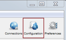 Bring up the Server Configuration window