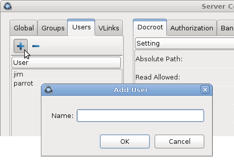 Add the test user.