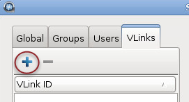 Add a Vlink by clicking the plus sign.