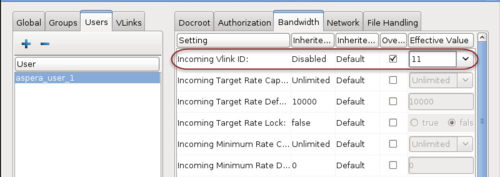 Assign a Vlink to a user