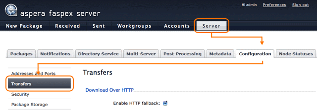Set server-to-server relay bandwidth.