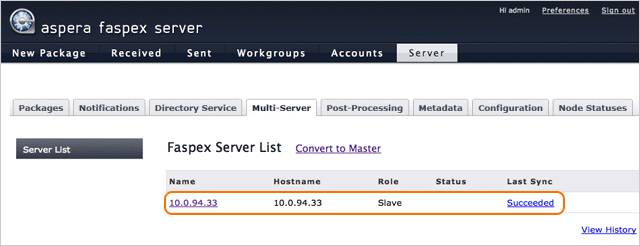 Server successfully converted to slave.