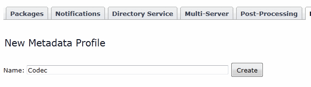 Name metadata profile