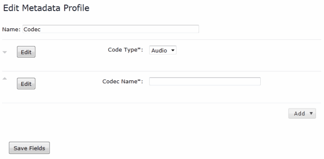 Saved send form metadata