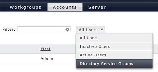 Show Active Directory Groups.