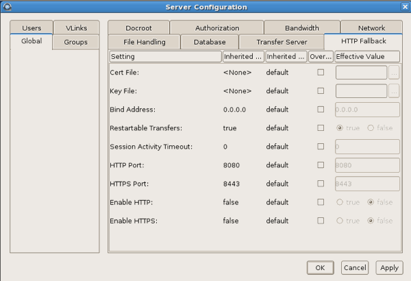 HTTP Fallback configuration options.