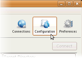 Open the Server Configuration window