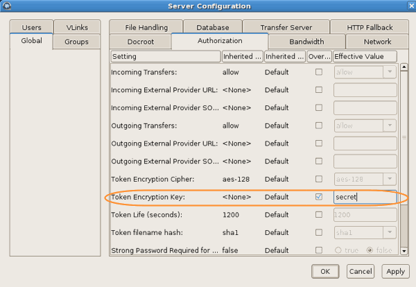 Enter a token string