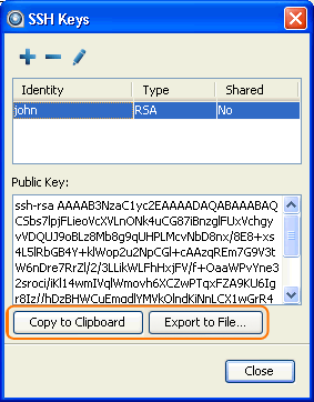 Copy the public key.