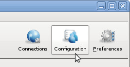 Bring up the Server Configuration window