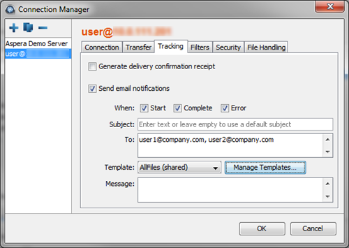 Set up notifications on a connection.