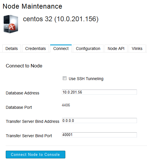 Connect node to Console